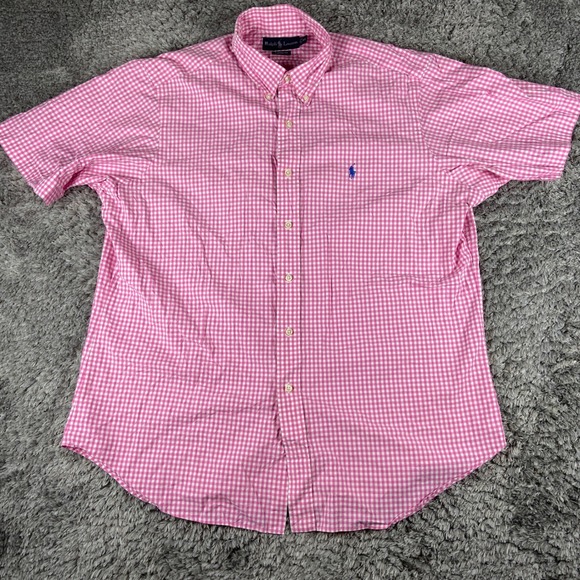 Ralph Lauren Other - Ralph Lauren Classic Fit Mens XL Pink Gingham Short Sleeve Button Down Shirt